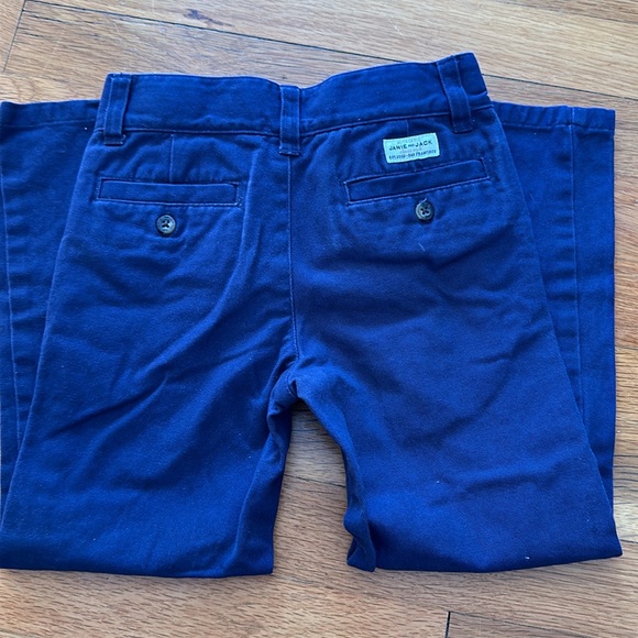 Janie and Jack size 5 button down with navy khakis, navy, green, easter, spring - Picture 2 of 6